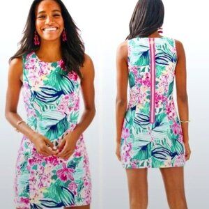 Lilly Pulitzer Mila Stretch Shift Dress Size 14 in Via Flora